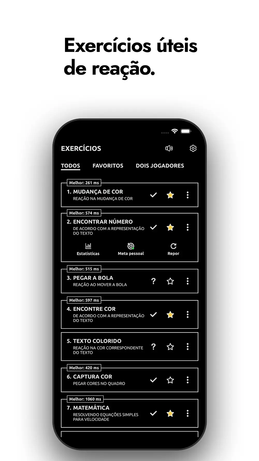 Treinamento de reação